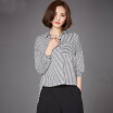 Joy Collection Siberian Ropes 2017 Autumn Women Lapel Blackwhite Vertical Stripes Before Short After Long Personality Shirt S71R0084A361S joy collection kopen in de aanbieding Joy Collection Siberian Ropes 2017 Autumn Women Lapel Blackwhite Vertical Stripes Before Short After Long Personality Shirt S71R0084A361S joy collection kopen in de aanbieding