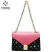 Tesidai Ms shoulder bag Messenger bag mini bag trend fashion small handbag E043 black