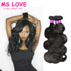 Mslove 7A Brazilian Virgin Hair Body Wave 3 Bundles 100 Human Extensions mslove kopen in de aanbieding