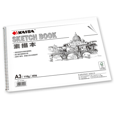 

KAISA KS-90296 A4 110g Coil Sketchbook (210 * 297 мм) 40 листов /