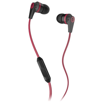 

Прохладный Кэти Адамс (Skullcandy) череп Ink'd в ушах наушники черные и красные сотовый телефон звонки