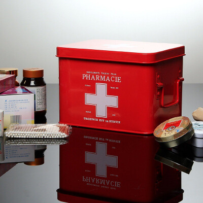 

[Jingdong supermarket] Ou Runzhe first aid box medium multi-storey family storage medicine box white