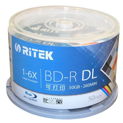 

РИТЭК (РИТЭК) BD-R DL 1-6 Выход скорости печать станции 50G может быть синими дисками ствола 50