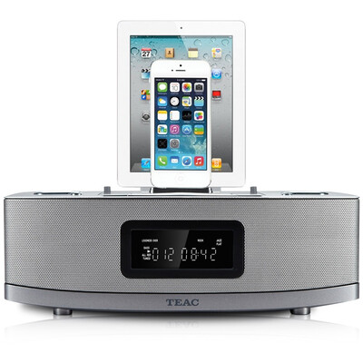 

TEAC (Дия Ke) TC-612 Bluetooth Apple, iphone4S / 5S база прикроватный будильник двойной встроенный беспроводной Bluetooth стерео серебро