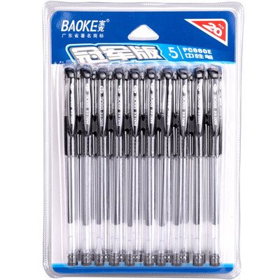 

Baoke (Baoke) 20PC880E (0,5 мм) экономическая и практическая Европейский стандарт гелевой ручка черные 20 / карт