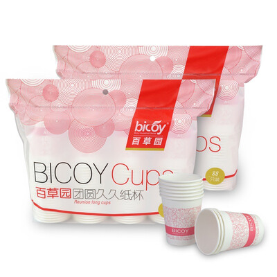 

BaiCaoYuan Чистая древесная масса 9 унций утолщенная Бумажная чашка