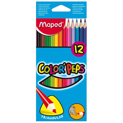 

Ма Peide (Maped) CH183212 трудно сломать Жирные цветные карандаши 12 цветов