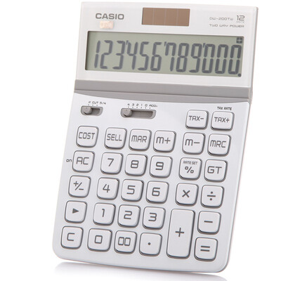 

Casio (CASIO) DW-200TW-WE очарование элегантного белых серий большой калькулятор Yingxue