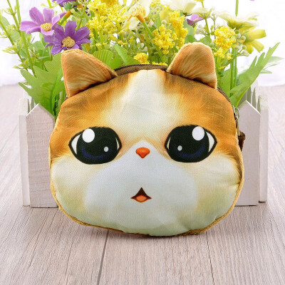 

New Casual Handbag Purse Cute Fashion Women Coin Purse Cat Animal Print Mini Wallet Zipper Closure Small Clutch Bag