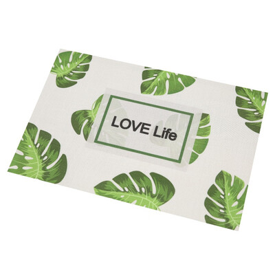 

Table Mats Nordic Dining Mats Heat Resistant Kitchen Tablemats Creative Plant Printing Western Style
