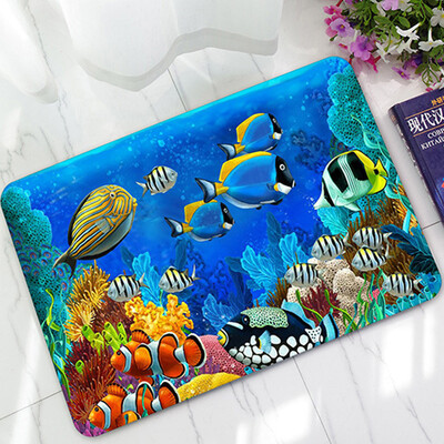 

〖Follure〗3D Ocean Carpet Rubber Soft Area Rug Decoration Bedroom Rectangle Floor Mat
