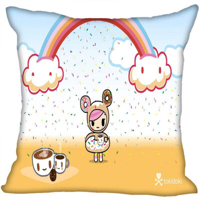 

Tokidoki Pillow Cover Bedroom Home Office Decorative Pillowcase Square Zipper Pillow Cases Satin Fabric No Fade