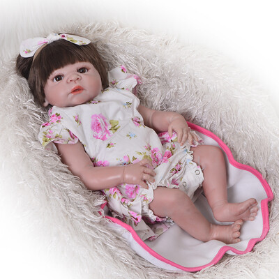 

Limited Collection 23 57 cm Baby Reborn Doll Sleeping Girl Toy Full Silicone Vinyl Realistic Boneca Reborn Childrens Day Gift