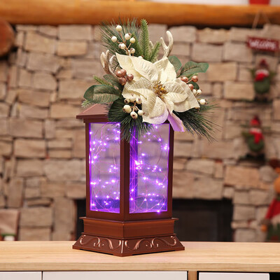 

Toponeto Christmas Decorations LED Candlestick Light Ornaments Craft Xmas Home Decor BK