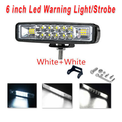 

6 Inch Car LED Warning Fog Light White Strobe Flash Urgent Headlight Waterproof