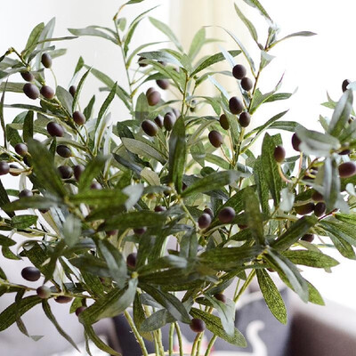 

One Branch Simulation Olive Leaf Faux Greenery Artificial Plants Party Living Room Decoration Arrangement Green