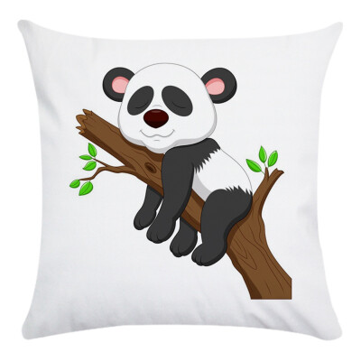 

Home Cushion Cover Cute Animal Panda Cotton Throw Pillow Case Decorative Sofa Chair Seat Cushion Pillowcase 4545Cm