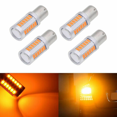 

4x Amber BAU15S PY21W 1156PY LED 33SMD Car Tail Turn Brake Reverse Signal Light