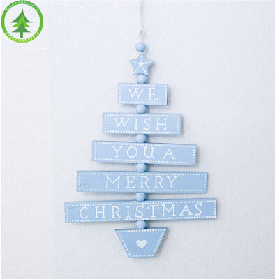 

Toponeto Merry Christmas Colorful Wooden Pendants Ornaments Kid Gift