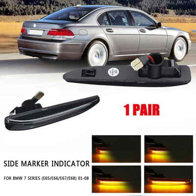 

2pcs Dynamic Fender Side Marker Light LR Set For BMW E65 E66 02-2008 7 Series