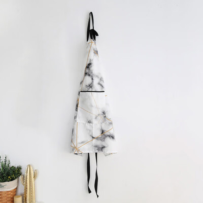 

Sleeveless Kitchen Cotton Aprons Brief Nordic Style With Adjustable Neck Strap Pockets for Antifouling BBQ Baking Cooking