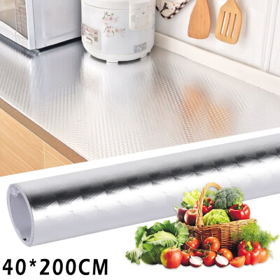 

15 Roll Kitchen Sticker Self-adhesive Kitchen Aluminum Foil Sticker Oil-proof Waterproof Kitchen Cooker Sticker