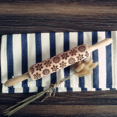 

Tailored 2018 New Christmas Rolling Pin Engraved Rolling Pin Embossed Rolling Pin