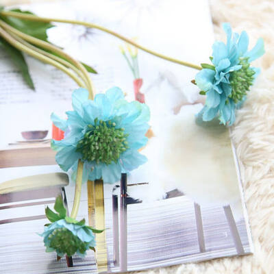

Windmill Blue Gerbera Artificial Flower Home Decoration Wedding Holiday Flower Daisy Silk Decorations