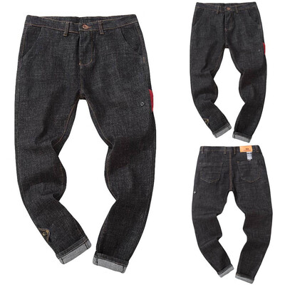 

Gobestart Mens Casual Autumn Denim Cotton Vintage Wash Hip Hop Work Trousers Jeans Pants