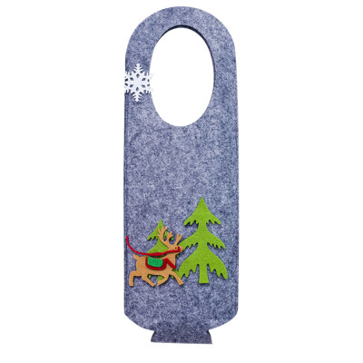 

Tailored Christmas Red Wine Bottle Bag Cartoon Christmas Decoration Wine Gift Felt Bag