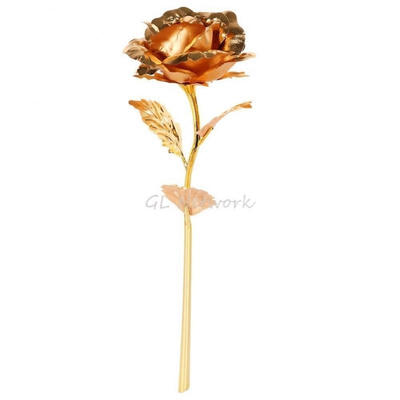 

Mother&39s Day Genuine 24K Gold Leaf Dipped Long Stem Rose Flower Decor Gift Box