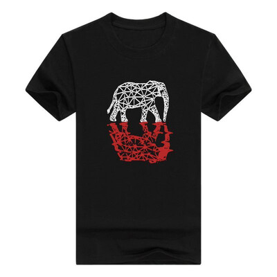 

Elephant Hoodie Animal Lover Mens T-Shirt Broadcloth Shirt Fashions Funny