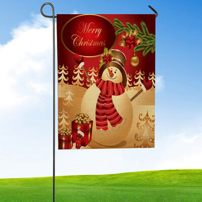 

Gobestart Christmas Garden Flag Indoor Outdoor Home Decor Letters Flowers Flag