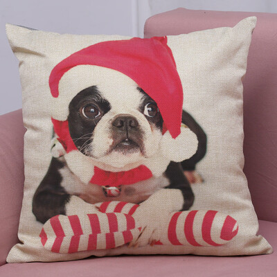 

Gobestart New Christmas Cotton Linen Pillow Case Sofa Cushion Cover Home Decor