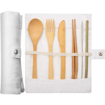 

Toponeto Reusable Tableware Bamboo Cutlery Set Travel Picnic Utensils With Storage Bags