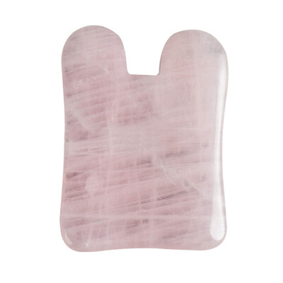 

Rose Quartz Scraping Plate Pink Jade Stone Body Facial Eye Acupuncture Massage Relaxation Health Care