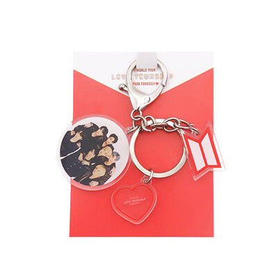 

CAR-TOBBY Kpop BTS EXO TXT GOT7 Twice Blackpink Acrylic Keychain Bag Pendant Fashion Charm