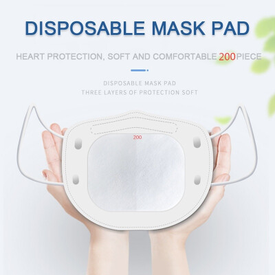 

100200pcs Disposable White Non-wovenThree-layer Mask Pad for Personal Use Only Protective Mask Pad