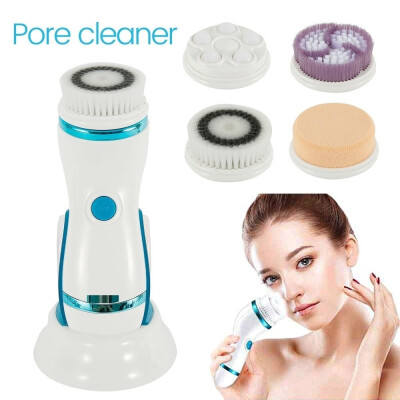 

New Version Facial Cleansing Brush Rechargeable Electric Rotating Face Scrubber with Latest Ion Technology & 4 Brush Heads