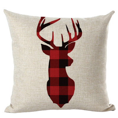 

〖Follure〗Merry Christmas Pillow Cases Linen Sofa Cushion Cover Home Decor Pillow Core