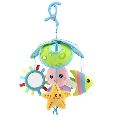

Baby Crib Mobile Toys Infant Rattle Hanging Rotating Soft Nursery Bed Decoration Bell Activity Play Toys For 0-6 Month Boys Girls