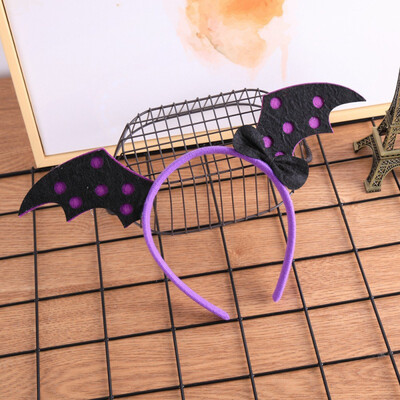 

Hairband Headpiece With Wings EarSpring Cartoon Hairband Antennae Children Halloween Decoration