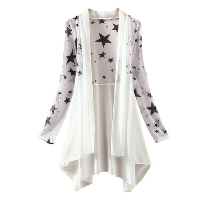 

5 Colors Women Long Chiffon Blouse Shirts Female Cardigan Sunscreen Shirts Floral Printed Ladies Blouses Jackets