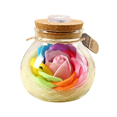 

Romantic Light Valentines Day Gift Led Bulb Rgb Dimmer Lamp Rose Flower Bottle With Remote Control For Mom Girl Birthday Gift