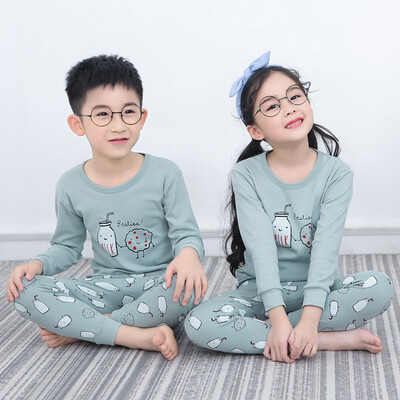 

Autumn Toddler Pajamas Baby Girls Boys Cartoon Print Sleepwear Set Long Sleeve Blouse TopsPants Pajamas