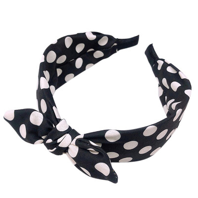 

Korean Style Summer Lovely Hairband Girl Hair Accessories Turban Bow Headwrap Girl Dot stripe Elastic Knotted Headwear