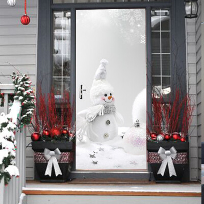 

Gobestart Christmas Snowman Door Cover Cover Holiday Christmas Door Covers Decoration