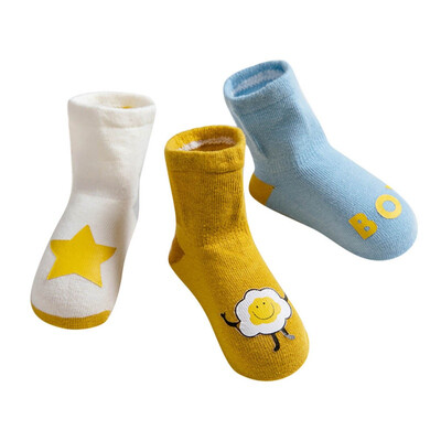 

3pcs Baby Sock Cartoon Cotton Baby Socks Newborn Socks No-slip Infant Cotton Socks
