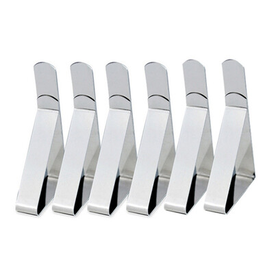 

12 PcsSet Stainless Steel Table Cover Cloth Tablecloth Clip Clamp Adjustable Holder For Hom Wedding Party Picnic Table Cloth