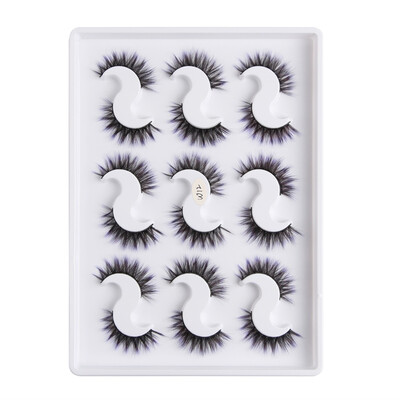 

Gobestart 9 Pairs Of 3D Mink With Color Soft Long Curly And Warped Many Layer Eyelashes